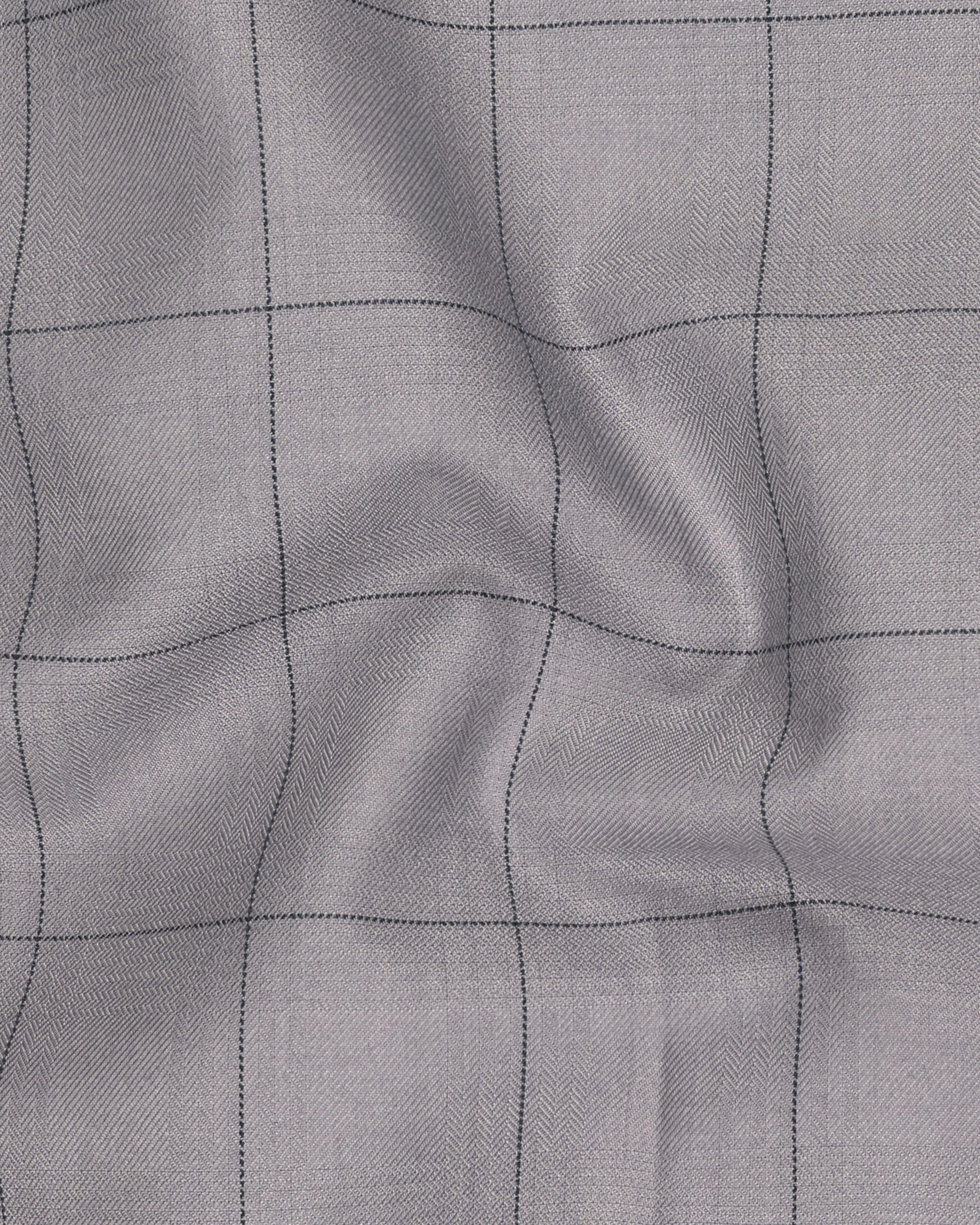 Regent Gray Windowpane Single Breasted Blazer