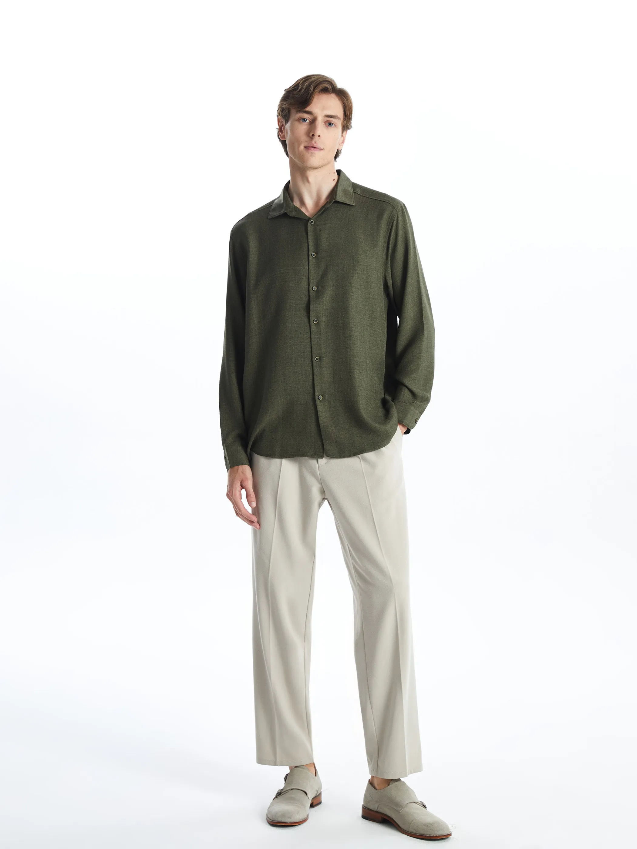 Regular Fit Long Sleeve Men Shirt