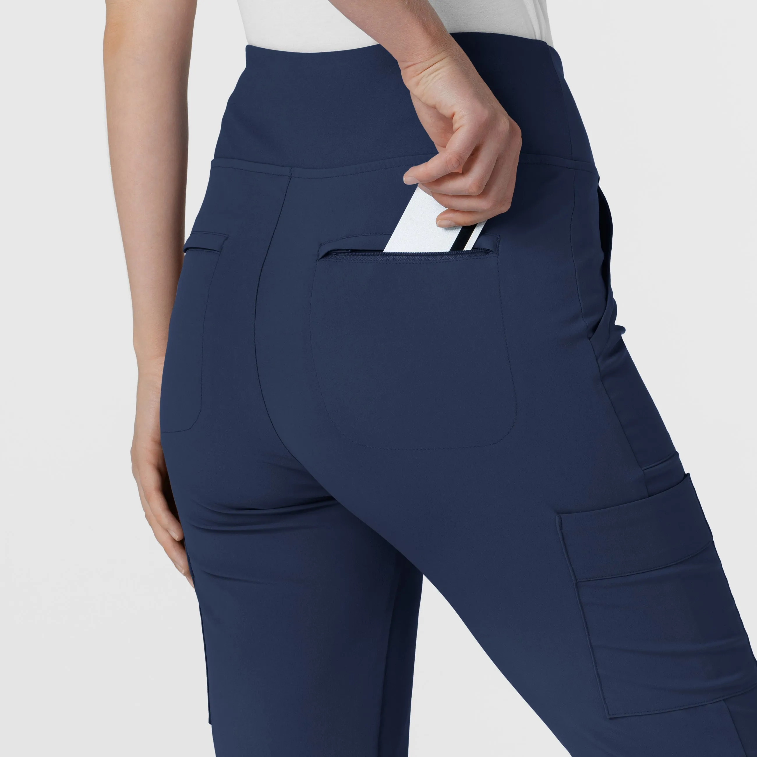 RENEW 5534 Cargo Flare Scrub Pants Navy