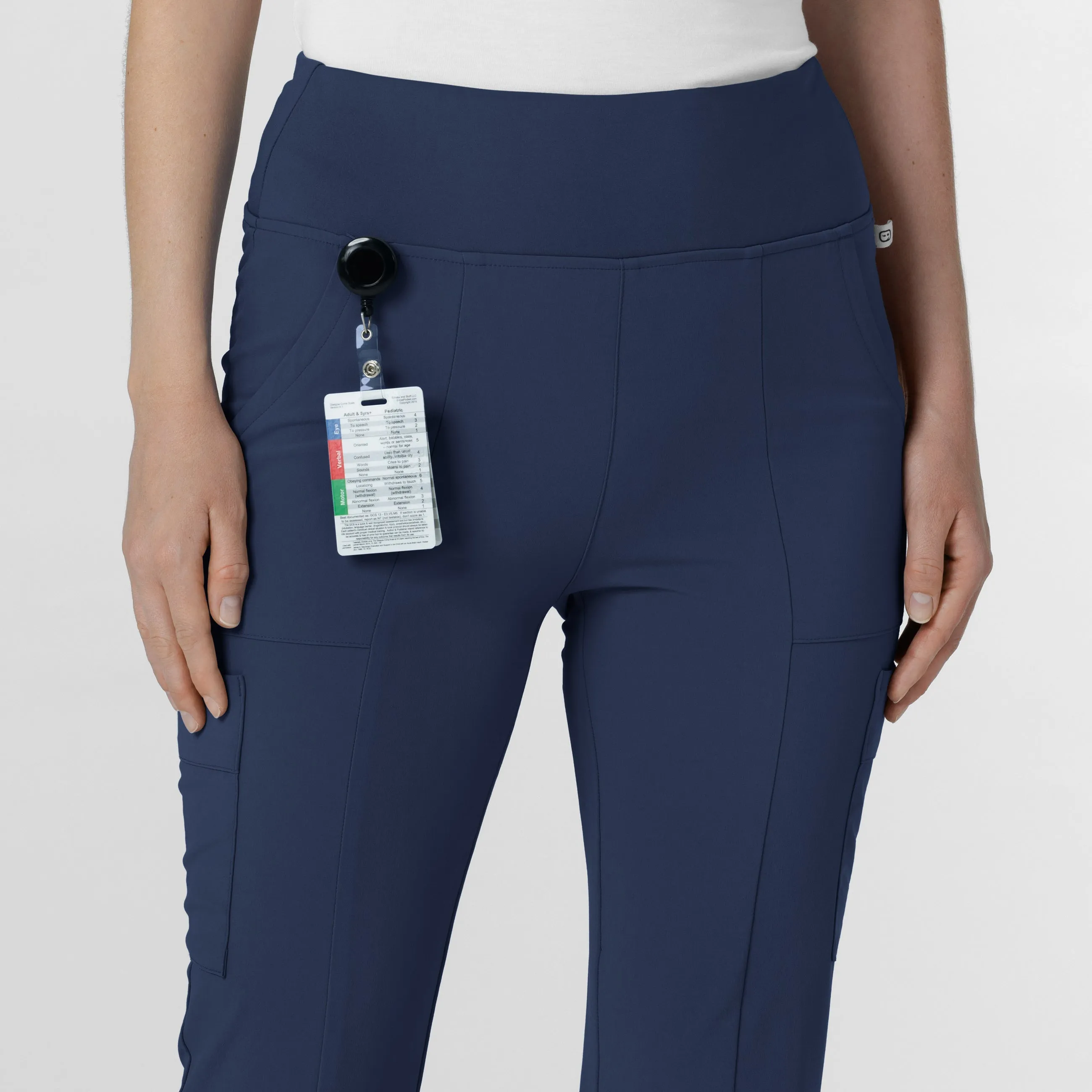 RENEW 5534 Cargo Flare Scrub Pants Navy