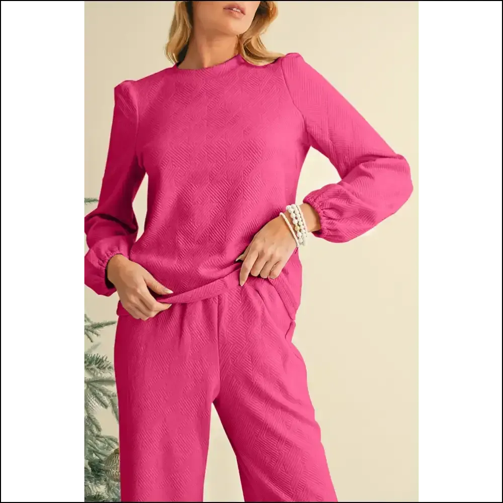Rose Red Textured Puff Sleeve Set: so Good, It's Almost Sinful (needful Things) 🌹😈
