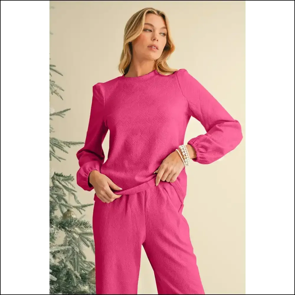 Rose Red Textured Puff Sleeve Set: so Good, It's Almost Sinful (needful Things) 🌹😈