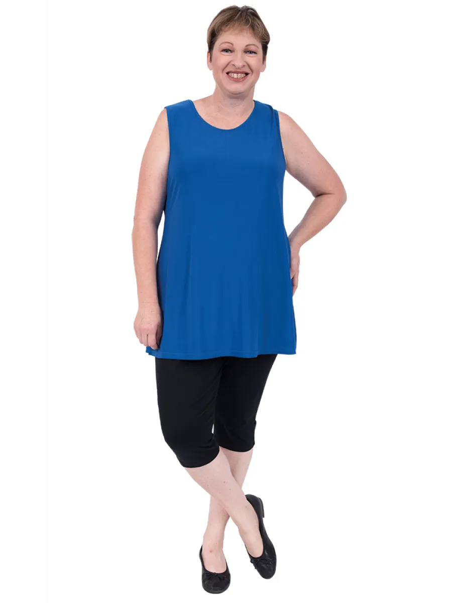 Round Neck Cami - Blue**