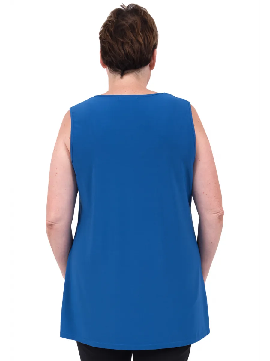 Round Neck Cami - Blue**