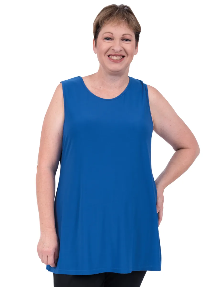 Round Neck Cami - Blue**