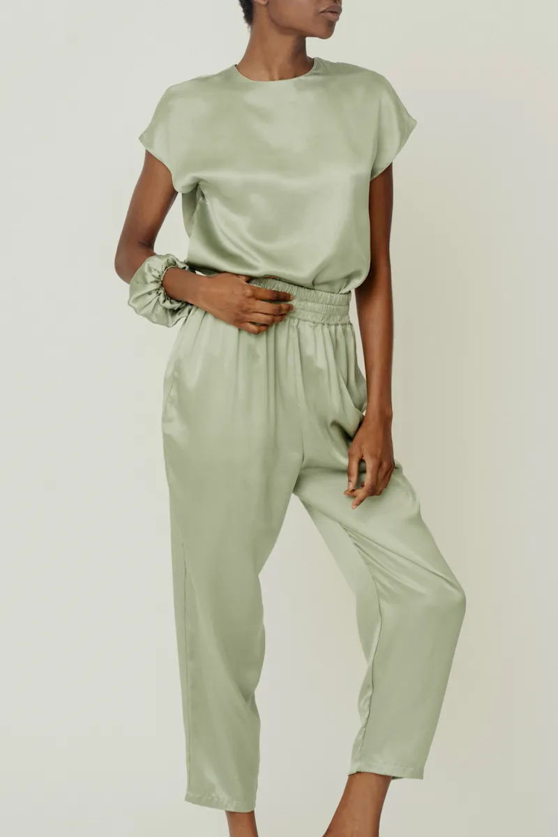 ROY TEA: ORGANIC SILK PANTS