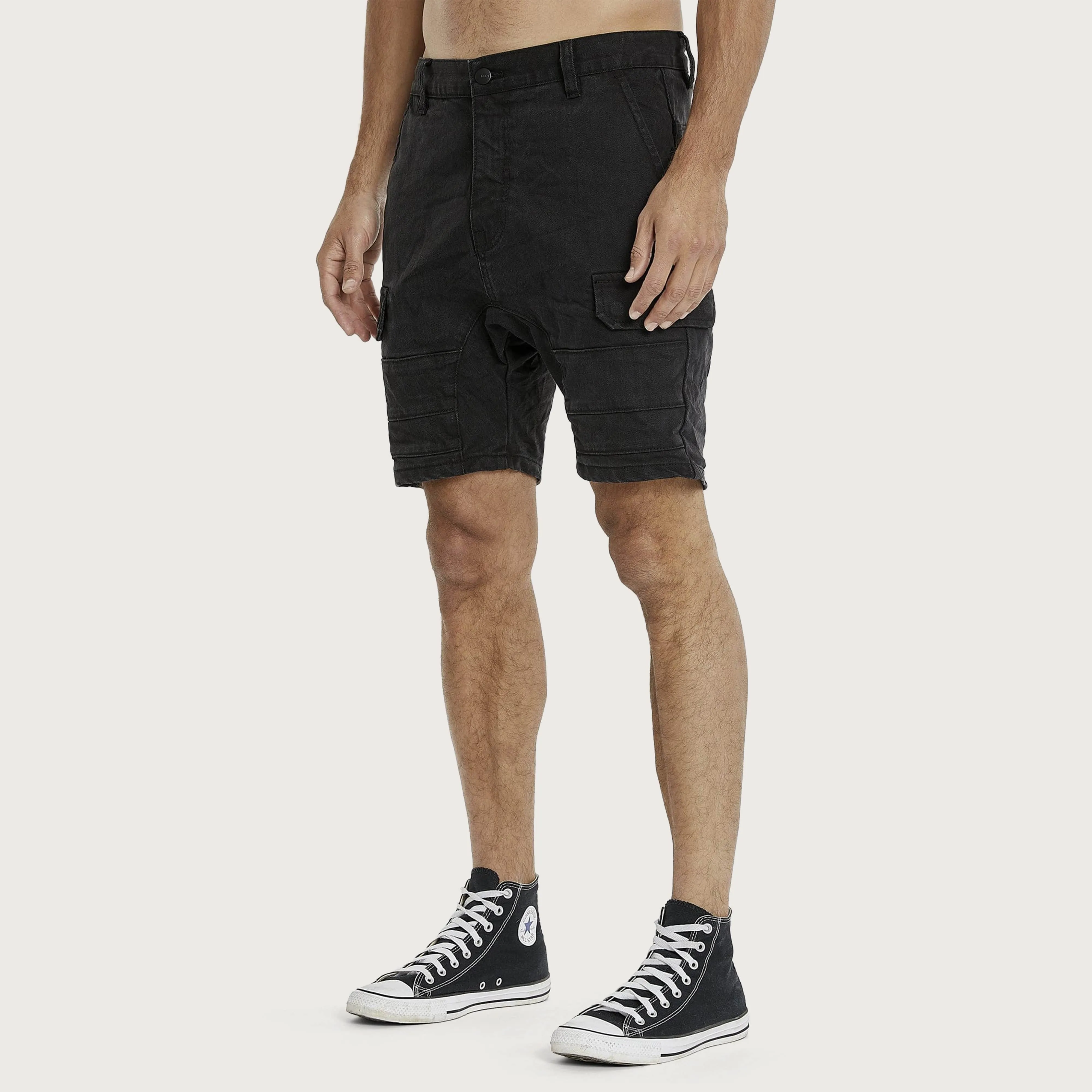 Salem Cargo Short Obsidian Black