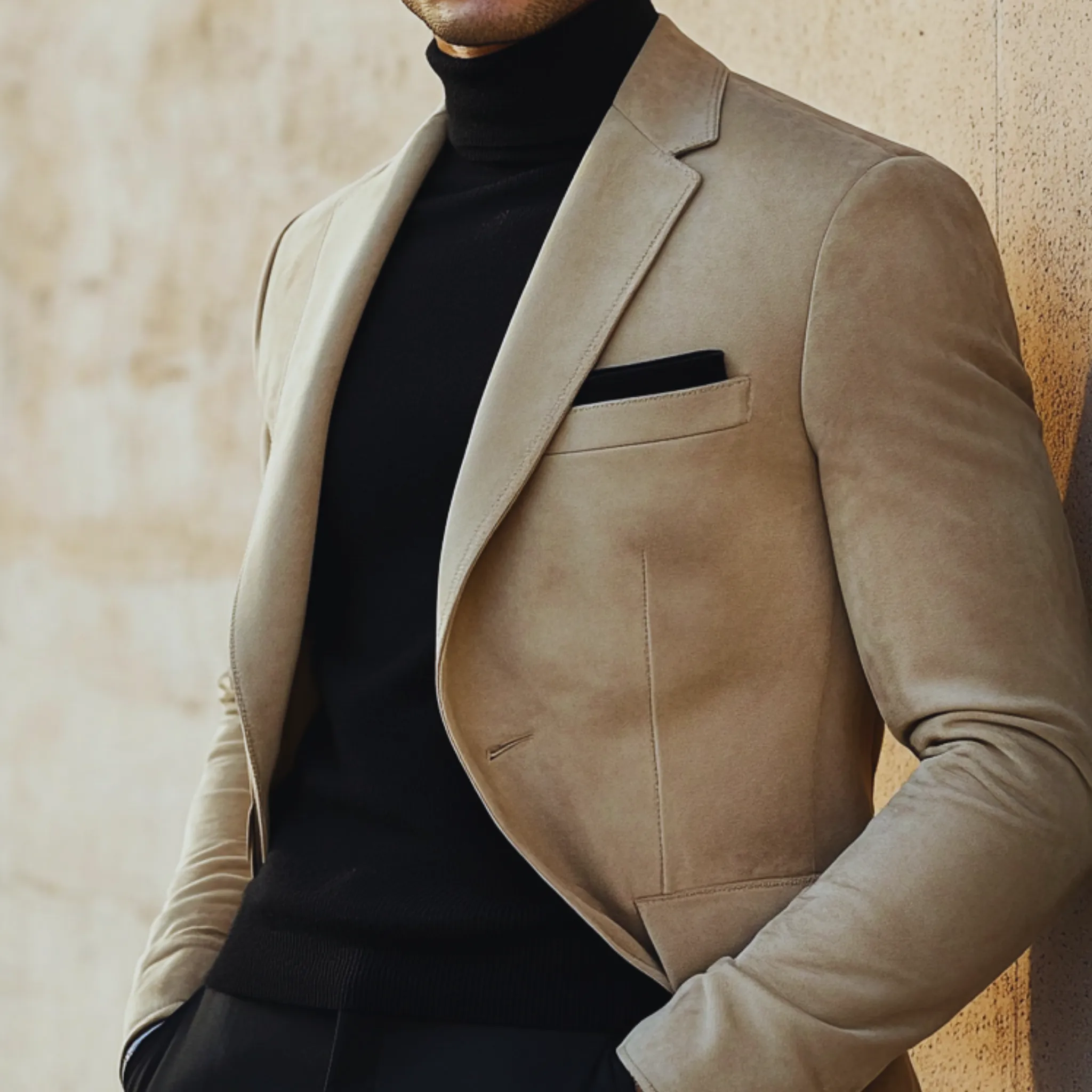 SANDSTONE MOGUL DEERSKIN FLEECE BLAZER