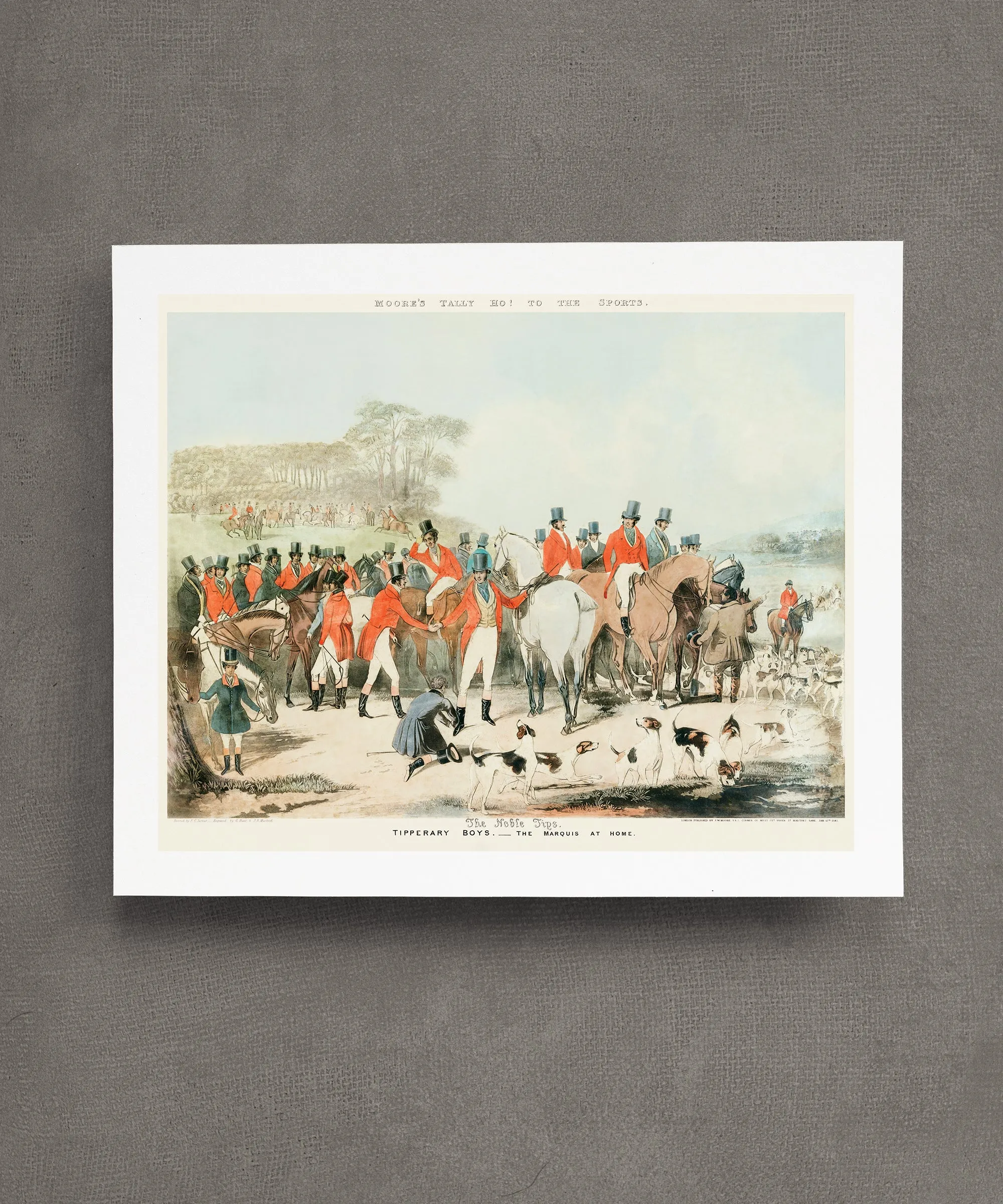 Set of Four Fox Hunting Prints