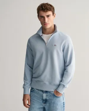 Shield Half-Zip Sweatshirt in Dove Blue