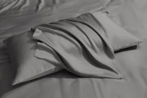 Silky Soft Organic Bamboo Pillowcase Set - Charcoal