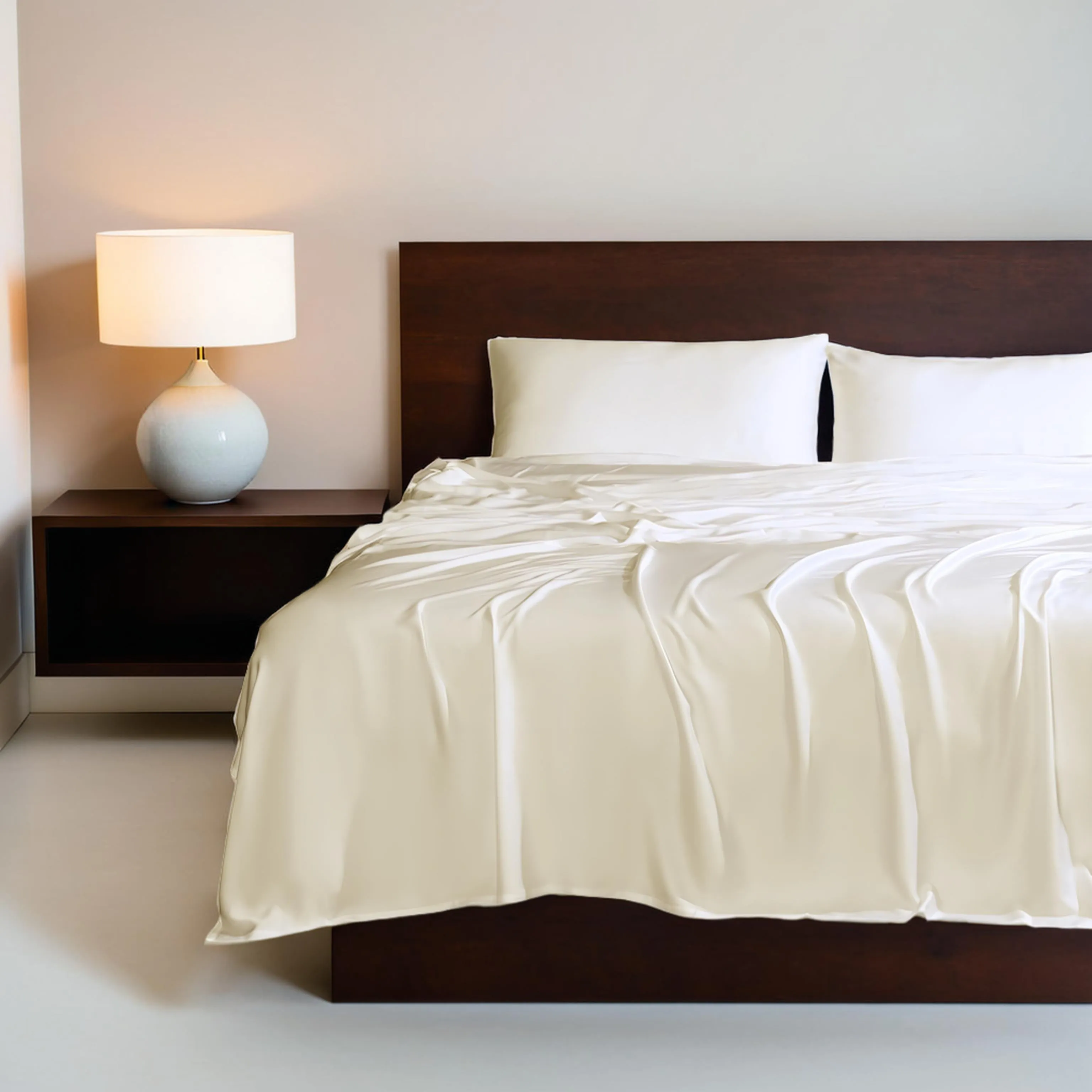 Silky Soft Organic Bamboo Pillowcase Set - Natural