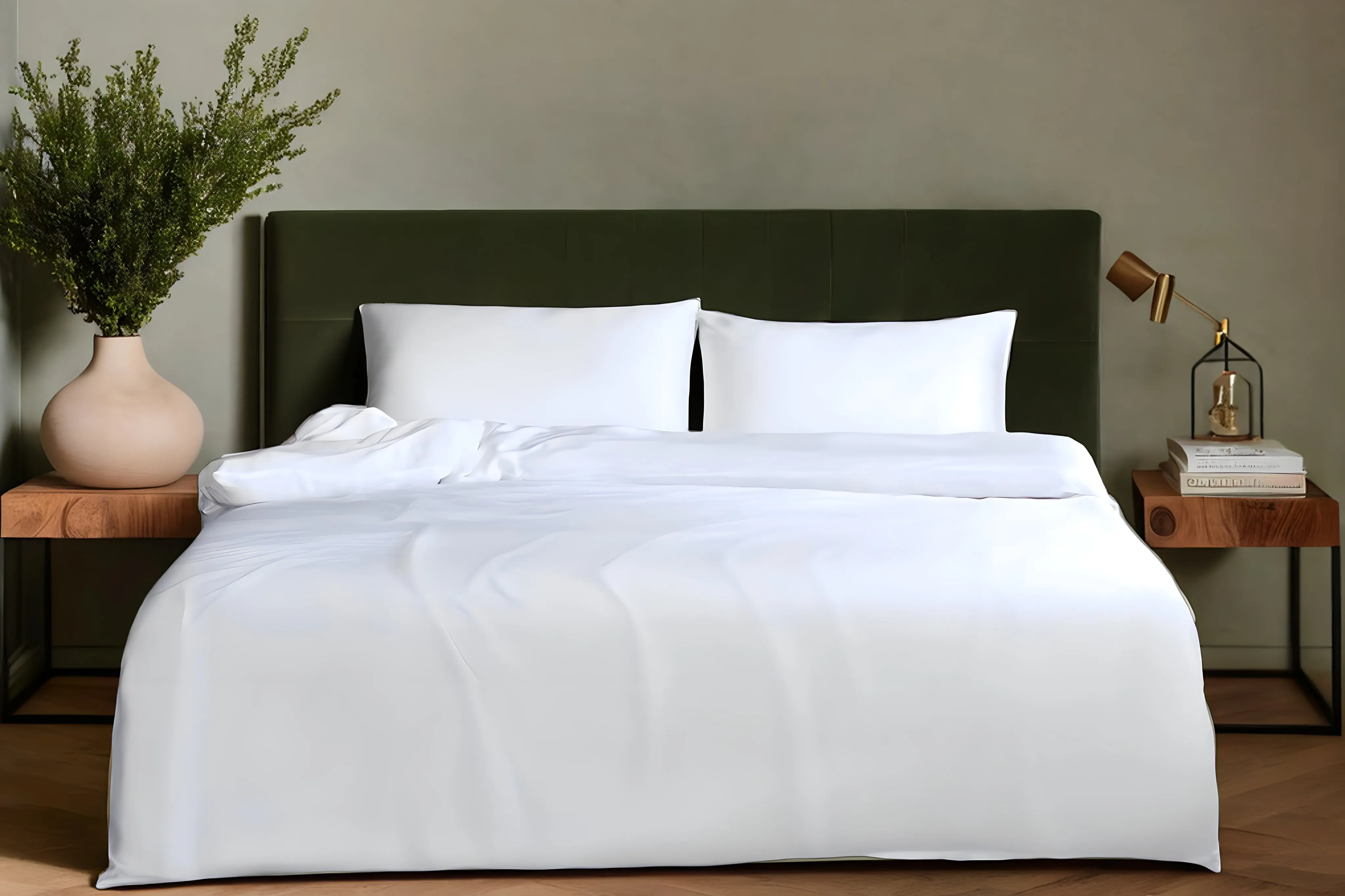 Silky Soft Organic Bamboo Quilt Covers - White