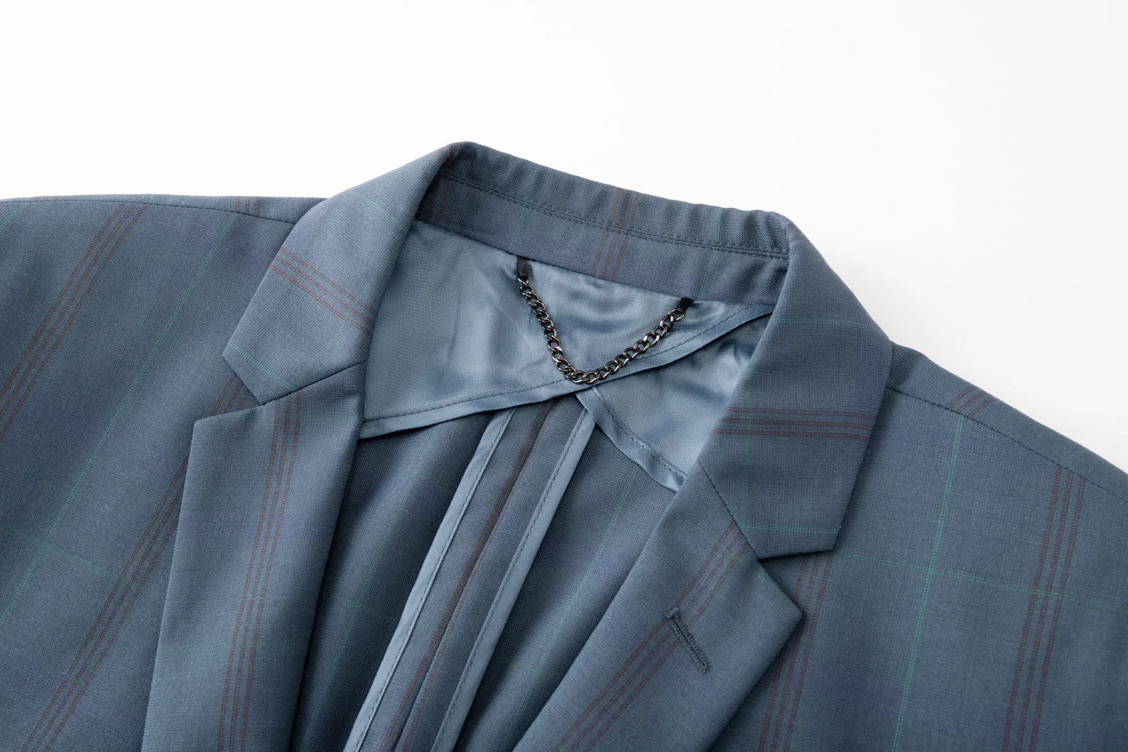 Single-breasted Slim-fit Checked Blazer
