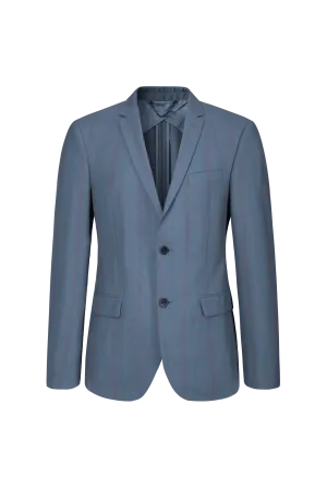 Single-breasted Slim-fit Checked Blazer