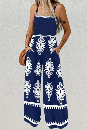 Sleeveless Wide-Leg Romper&Jumpsuit