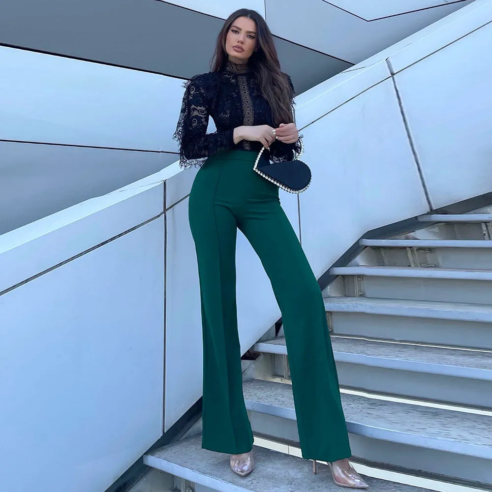 Slim-fit bell bottoms-D535 | Inspanda