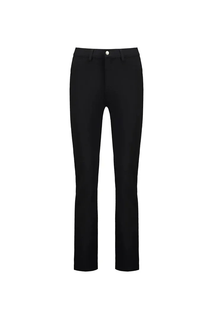 Slim Leg Ponti Pant with Fly - 5803 Black