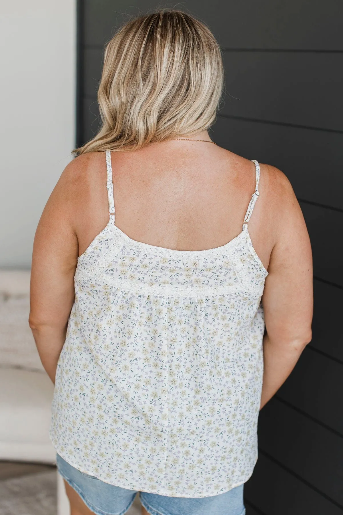 Smiles Guaranteed Floral Tank Top- Ivory