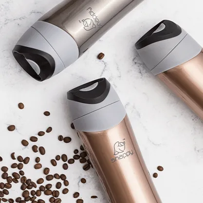 Snappy Double Wall Stainless Steel Tumbler 400ml Silver SN-SS400S