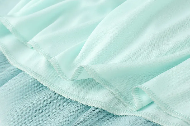 Soft Tulle A-Line Midi Skirt with Elastic Waistband