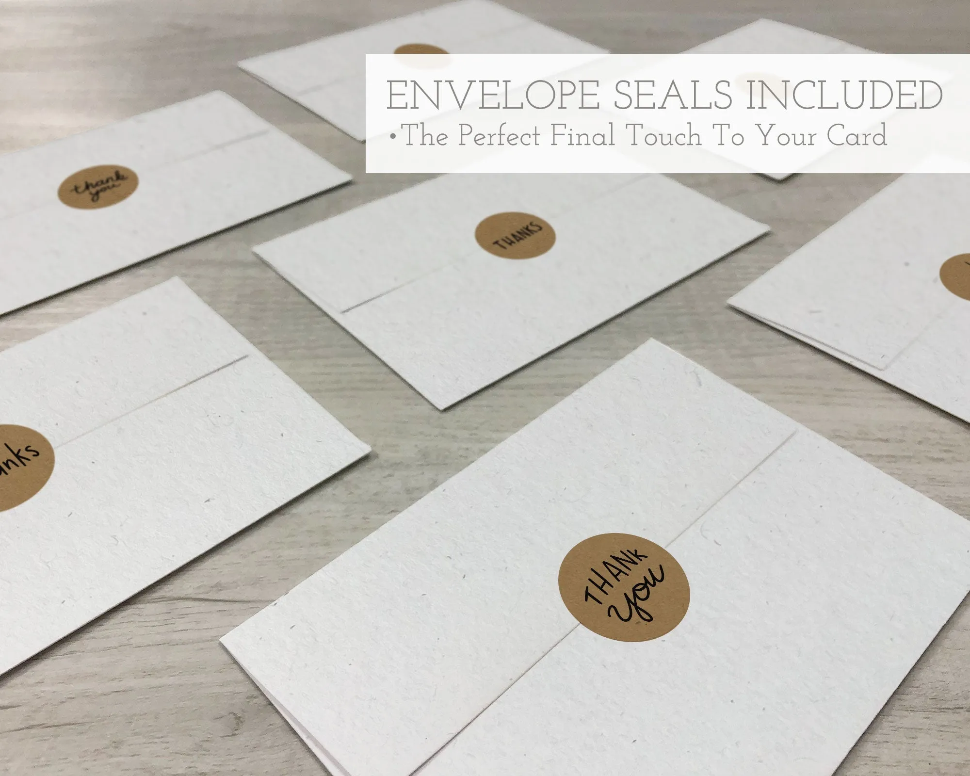 Spring Collection - 24 Thank You Cards & Envelopes with Seal Stickers