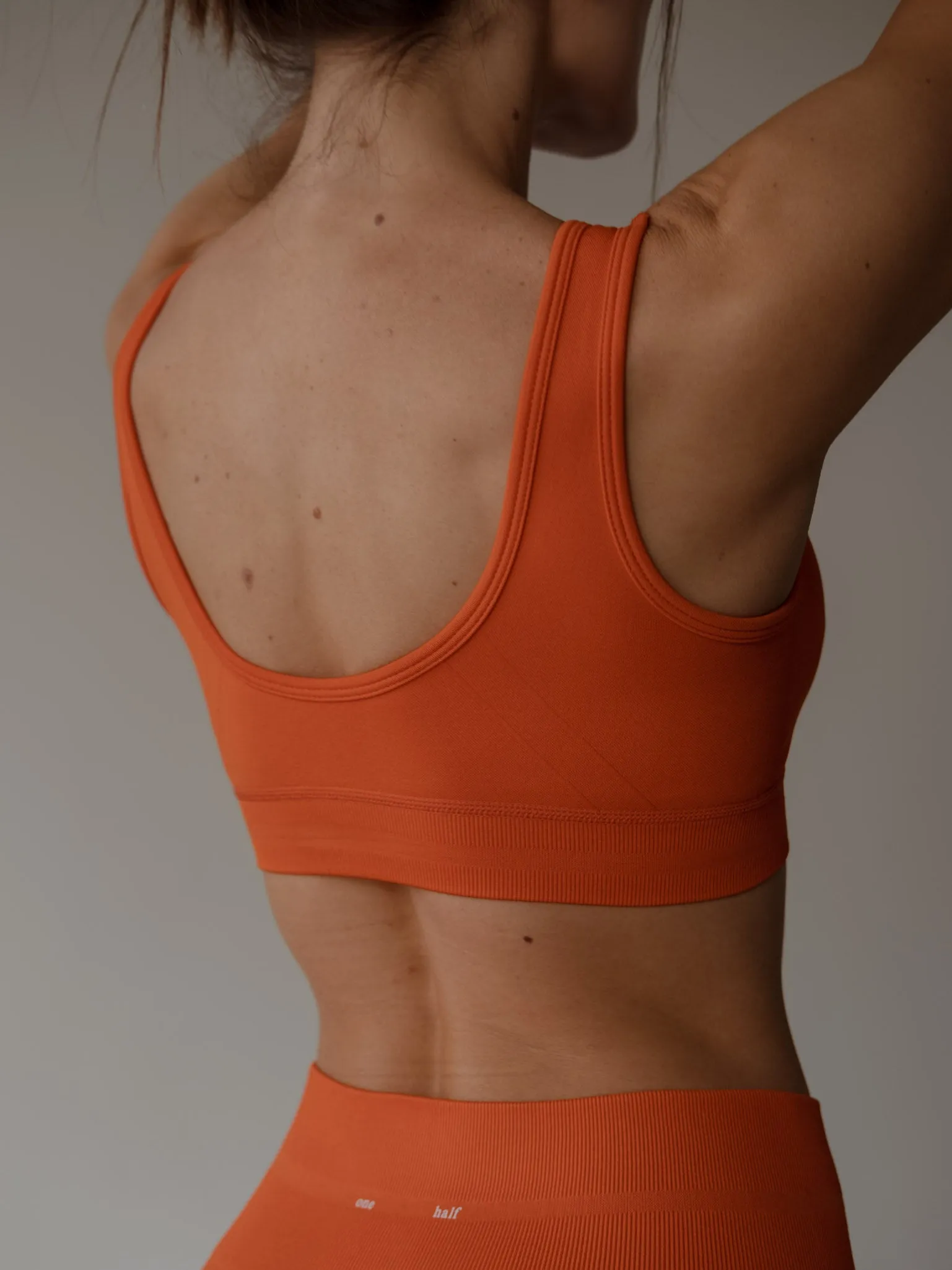STEP SEAMLESS TOP  - BRIGHT ORANGE