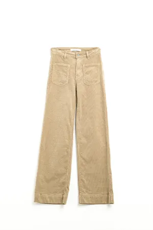 Straight Leg Corduroy Jeans in camel with pockets