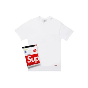 Supreme Hanes Tagless Tees (3 Pack) 'White' (2021)