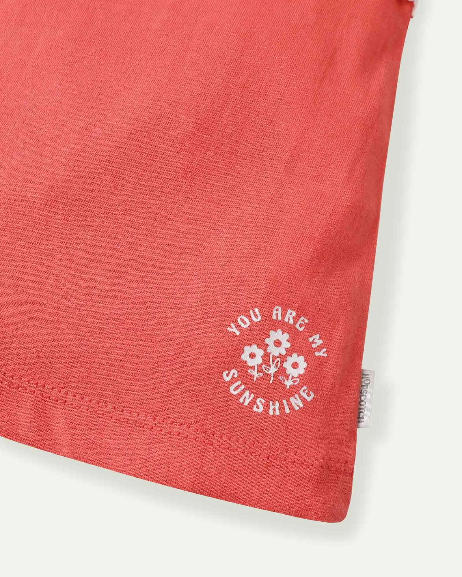 Tangerine Frilled Tank Top