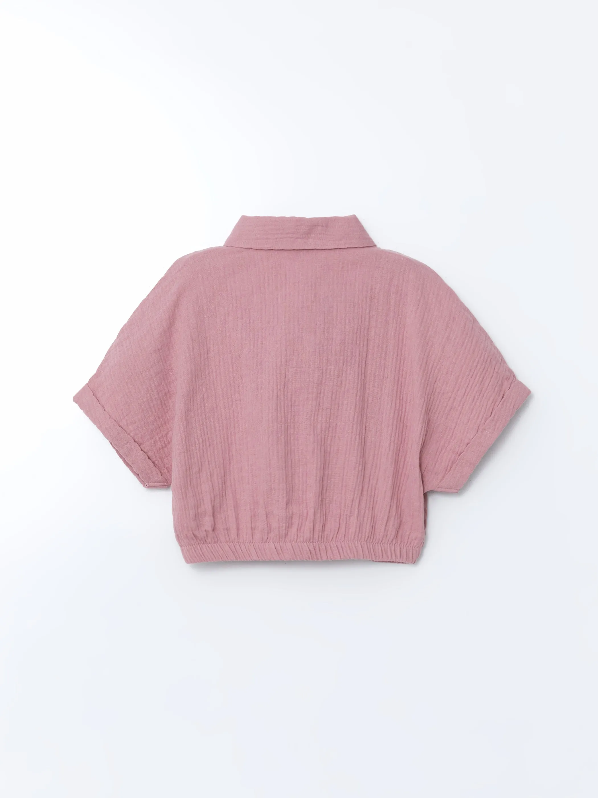 Textured Girl Crop Shirt