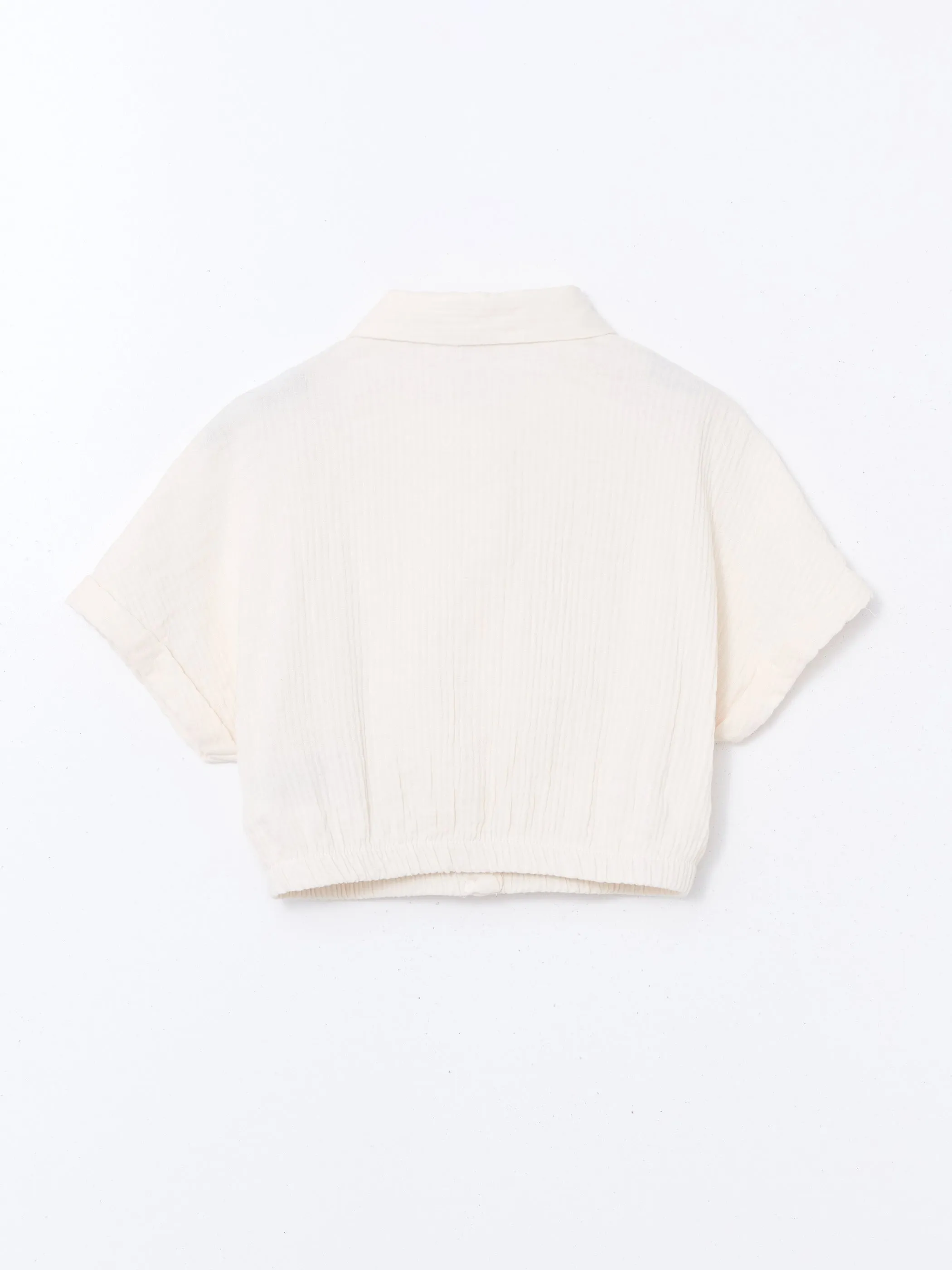 Textured Girl Crop Shirt