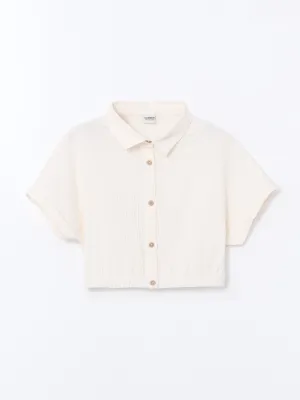 Textured Girl Crop Shirt