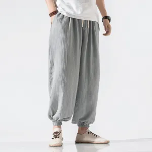 Thin Pants plus Size Casual Pants Harem Pants Wide Leg Pants Men