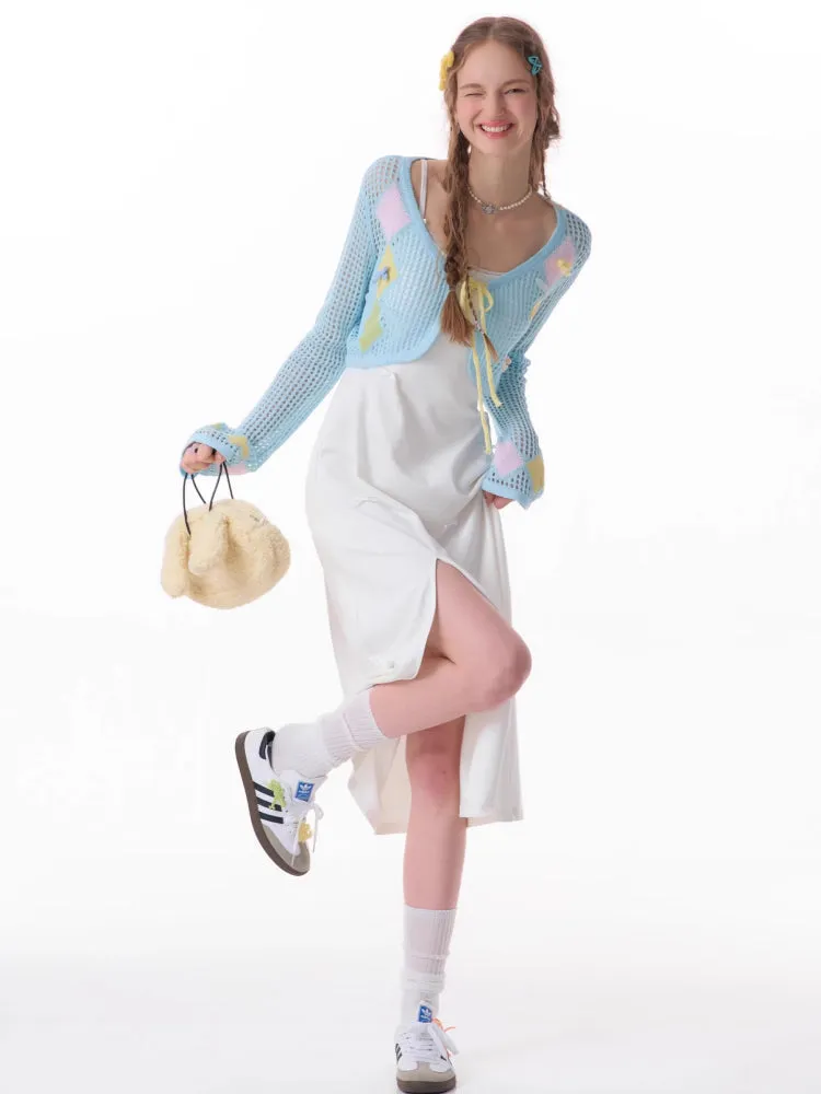 Thin sunscreen knit cardigan【s0000007829】
