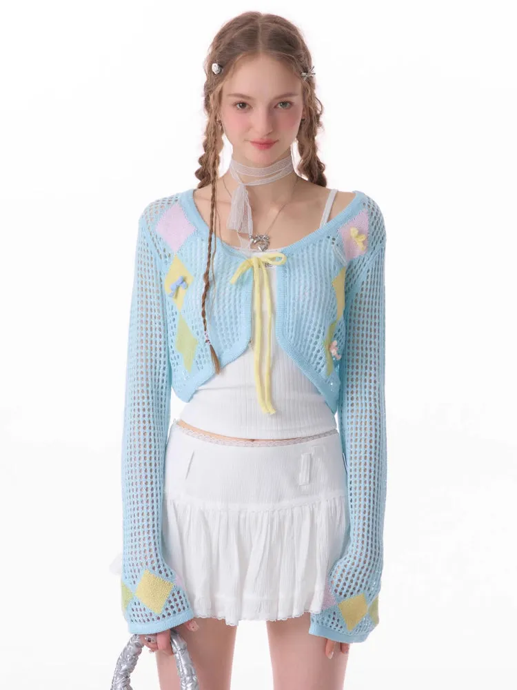 Thin sunscreen knit cardigan【s0000007829】