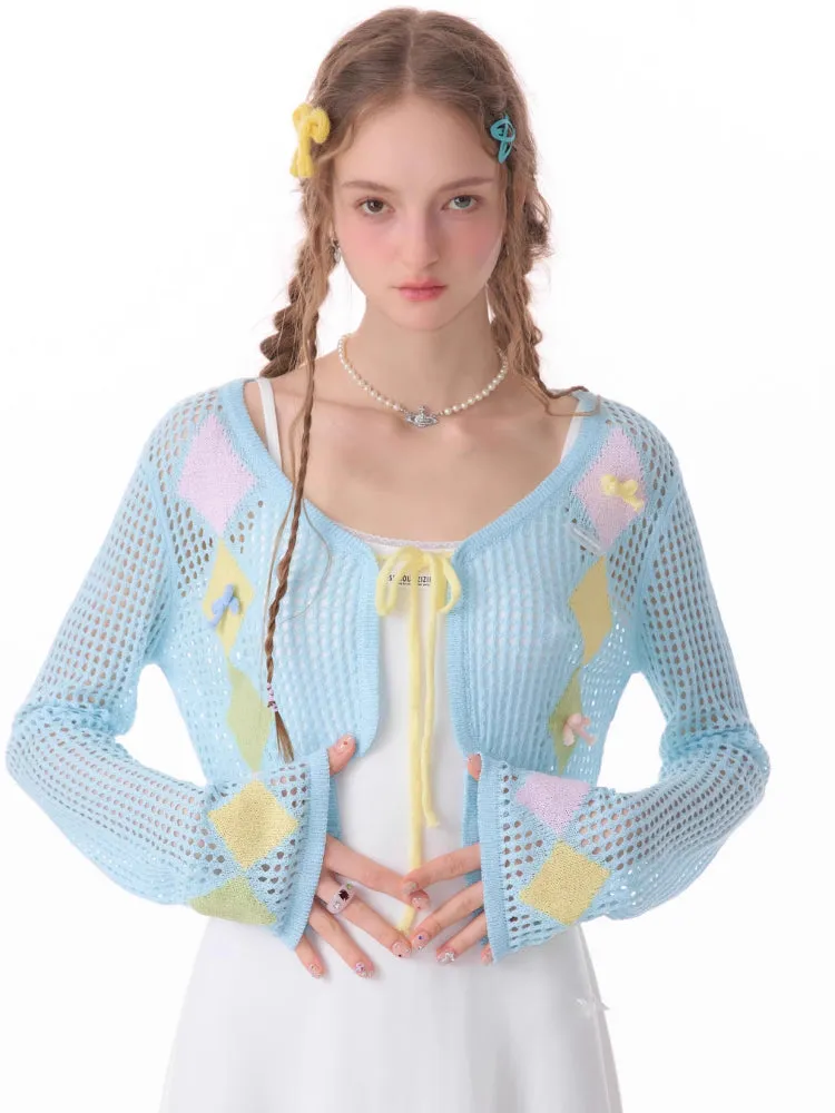 Thin sunscreen knit cardigan【s0000007829】