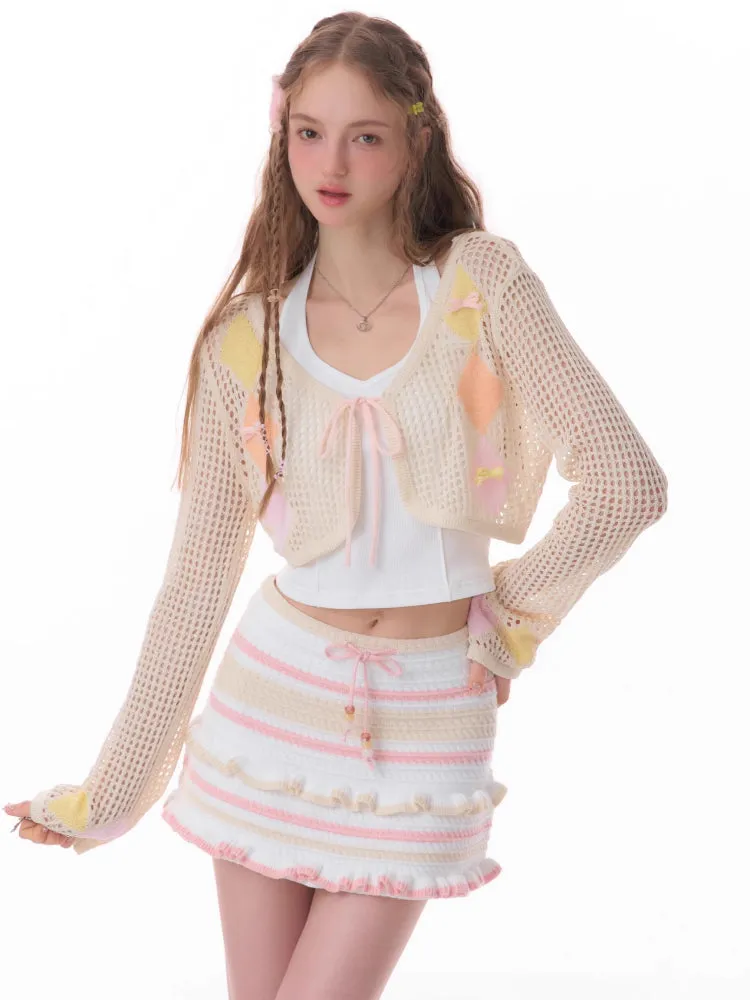 Thin sunscreen knit cardigan【s0000007829】