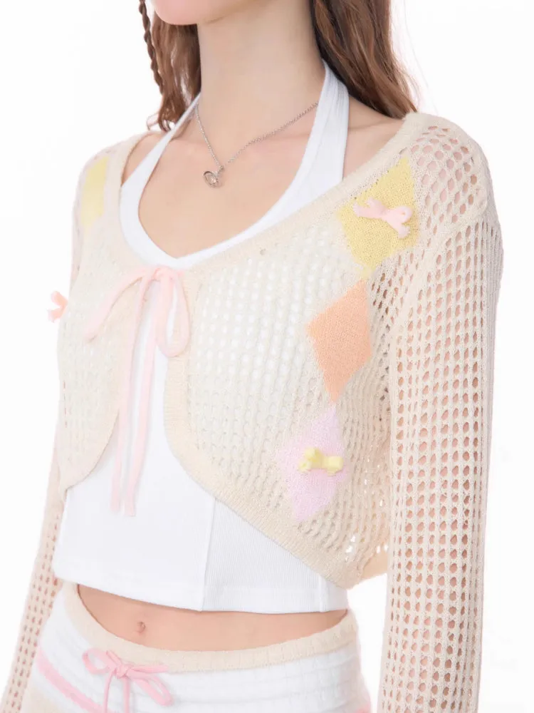 Thin sunscreen knit cardigan【s0000007829】