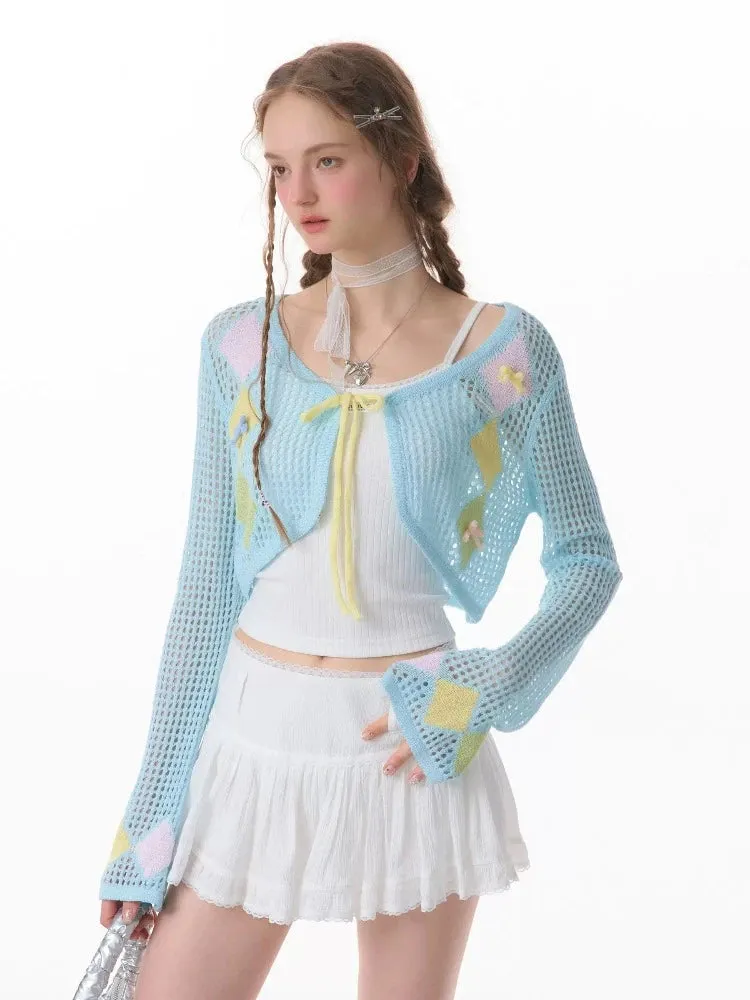 Thin sunscreen knit cardigan【s0000007829】