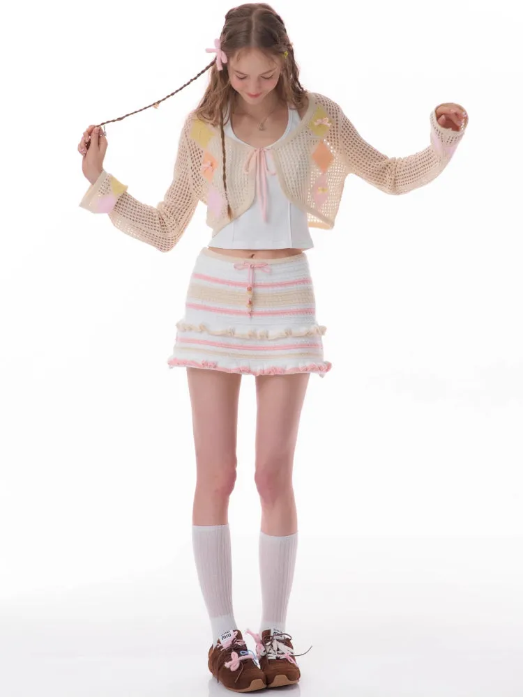 Thin sunscreen knit cardigan【s0000007829】