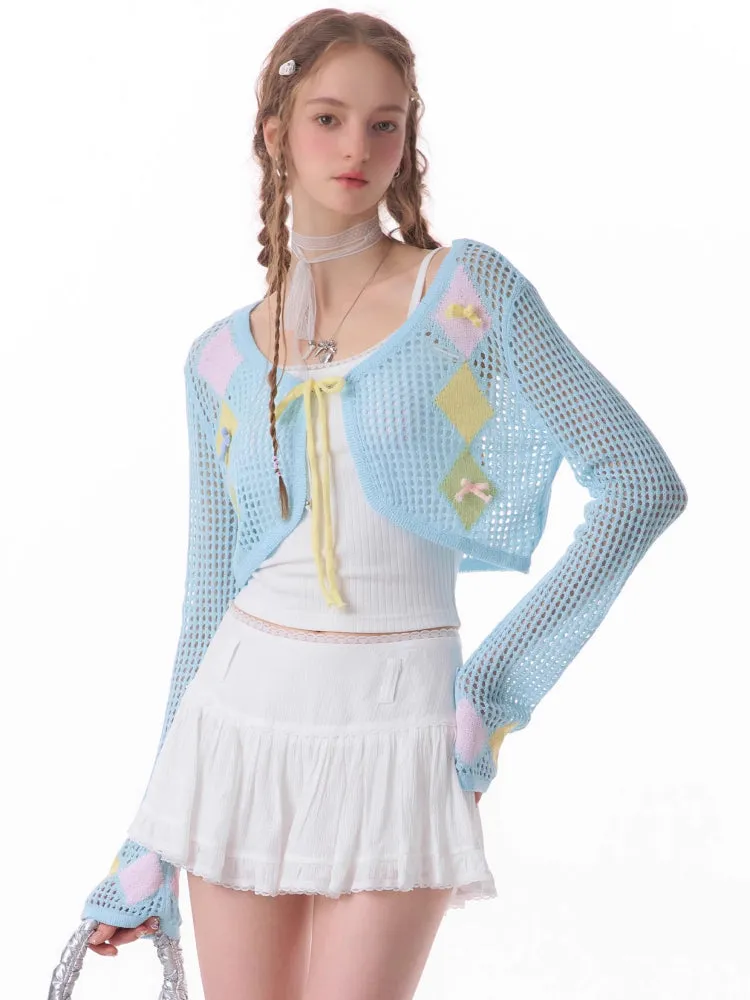 Thin sunscreen knit cardigan【s0000007829】