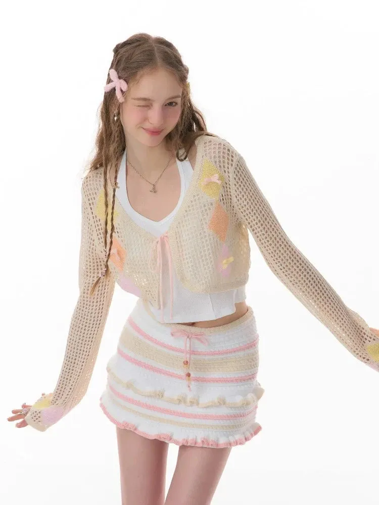 Thin sunscreen knit cardigan【s0000007829】