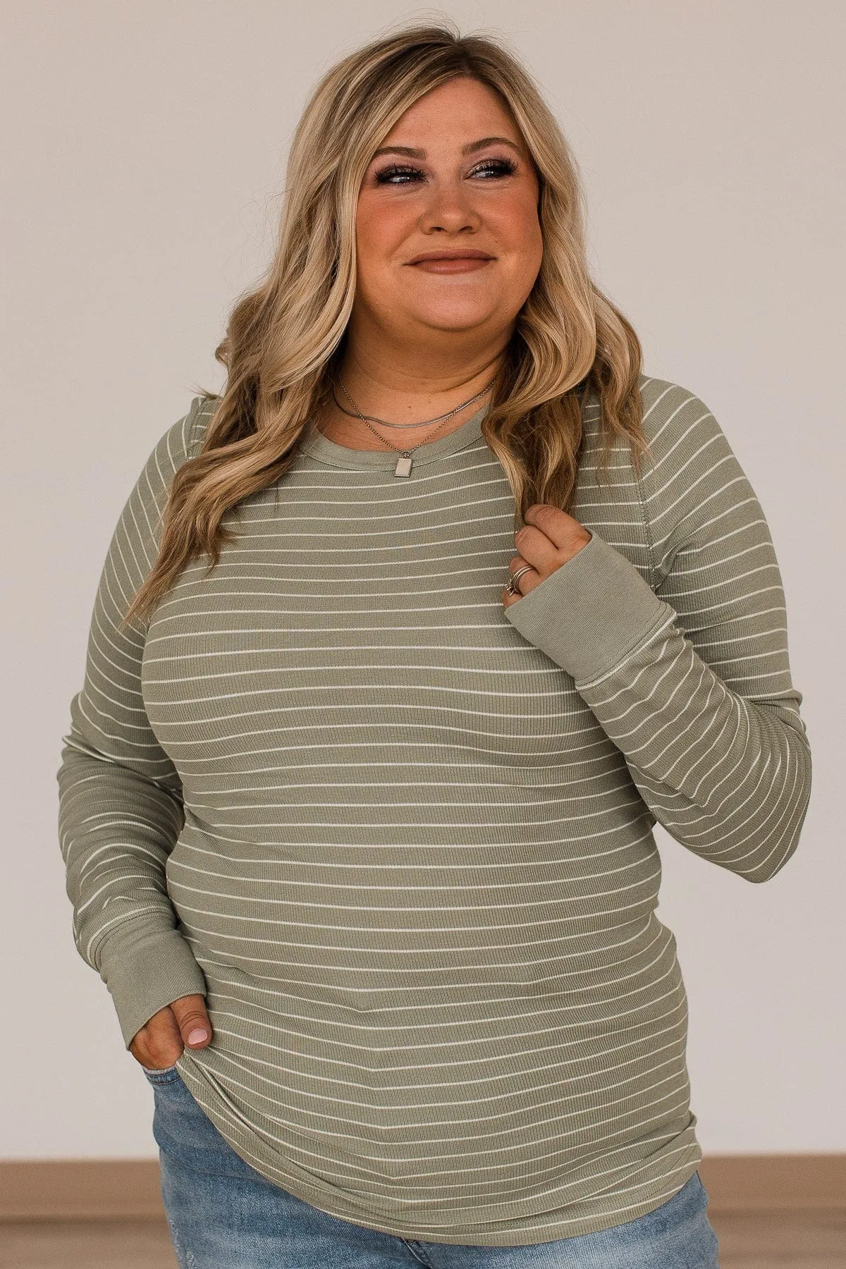 Thread & Supply New Adventures Knit Top- Dusty Sage