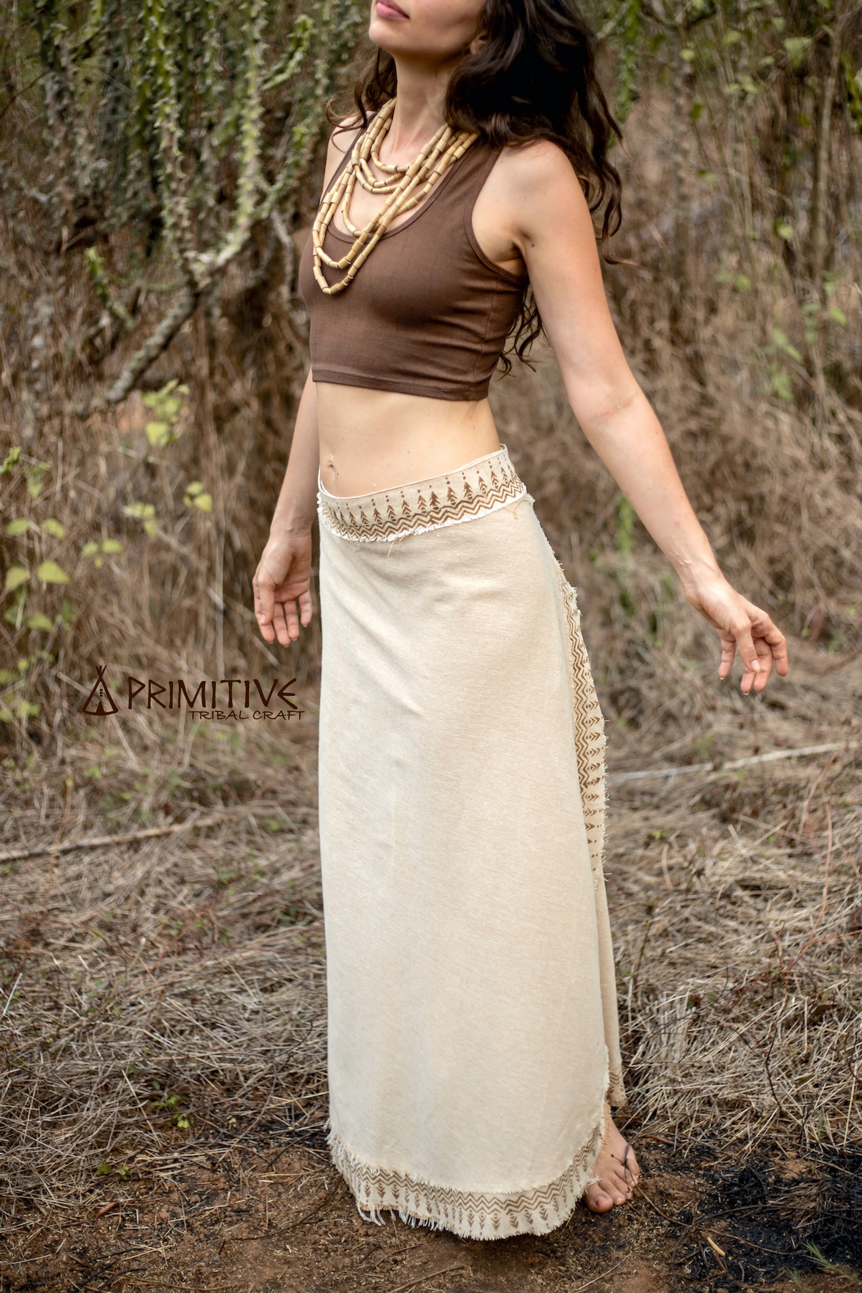 Tribal Dance Outfit ⋙⋗ Yoga Top   Wrap Skirt ⋙⋗ with Tribal Block Print ⋖⋘