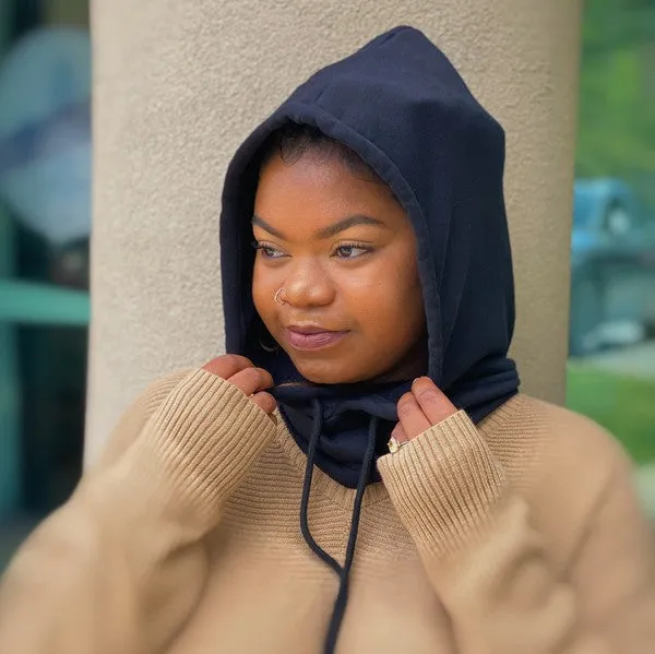 Under Jacket Hoodie Snood – Cozy Hooded Scarf for Effortless Layering