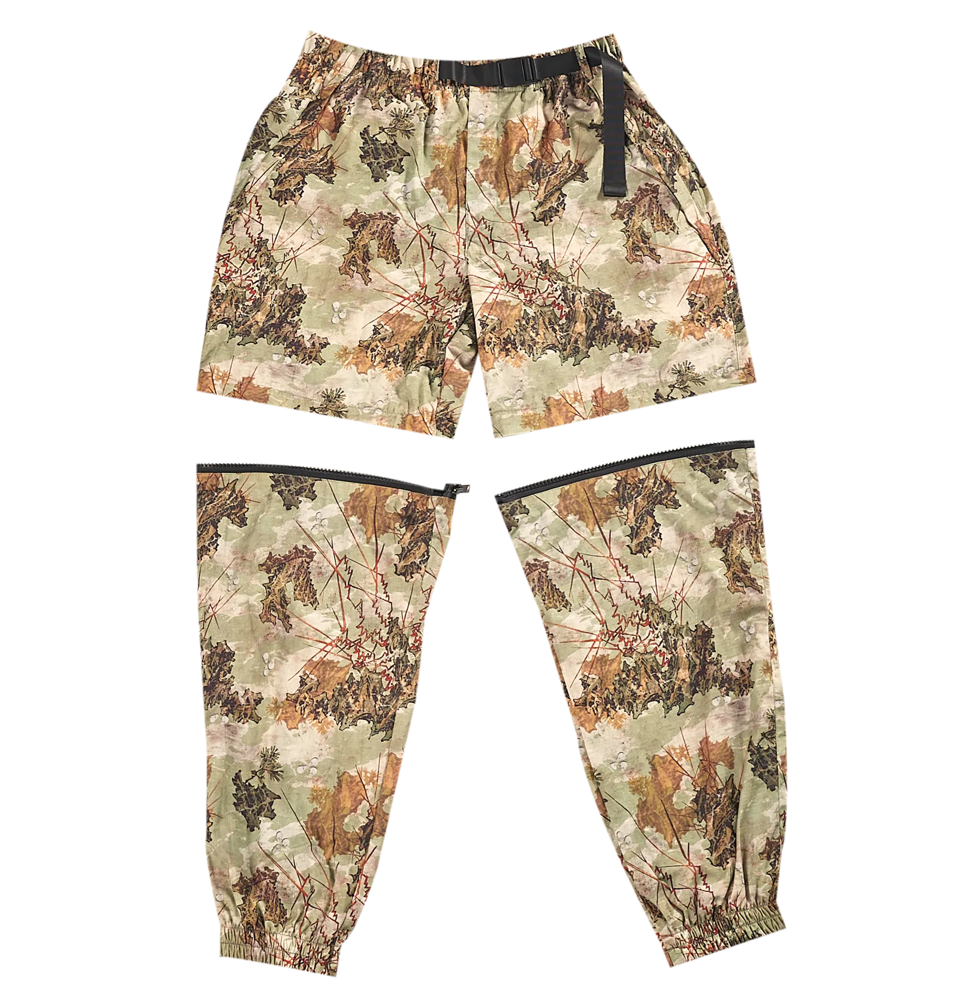 [UNISEX] BANGXGANJI X LOCO MOSQUITO BELTED ZIP-OFF TROUSERS / SHORTS (GREEN)