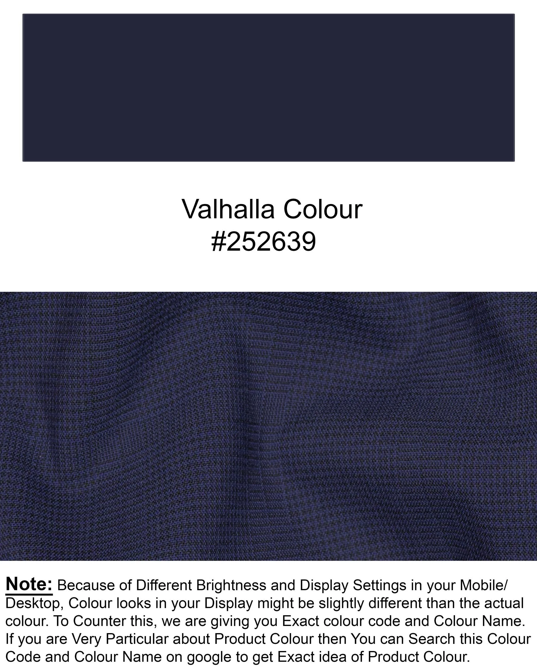 Valhalla Blue subtle plaid Wool Rich Tuxedo Blazer