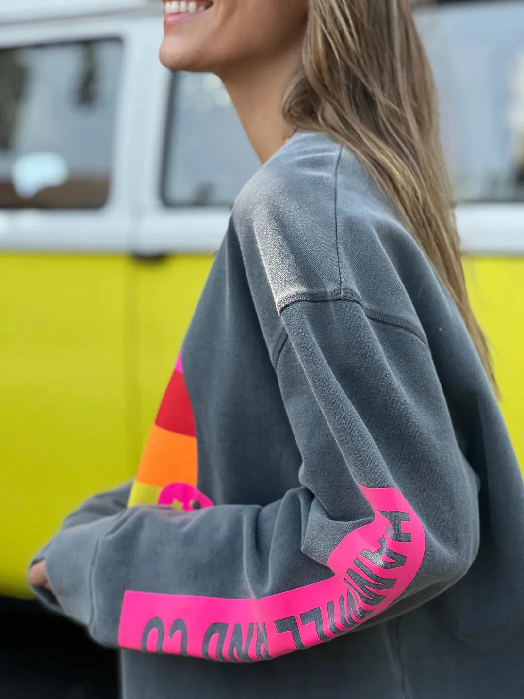 Vintage Heart Sweat Charcoal