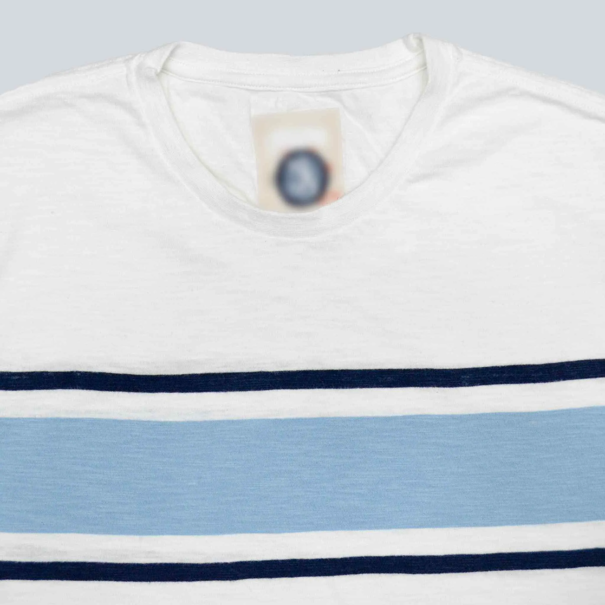 White Round Neck T-shirt For Men